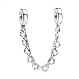 PANDORA CHARMS Mod. LINKED HEARTS SAFETY CHAIN - WW.792274C00-05 - Teknashop Ltd
