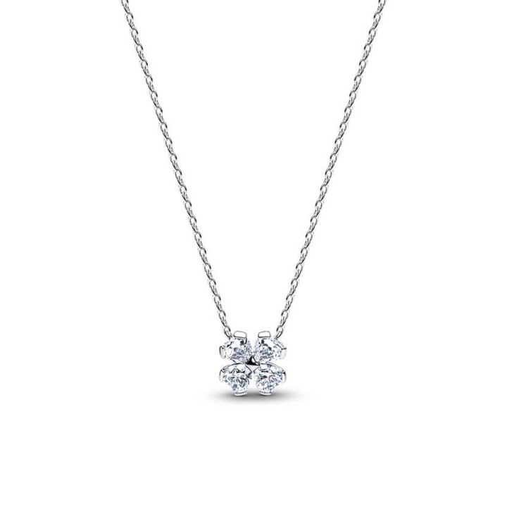 PANDORA JEWELRY Mod. SPARKLING LUCKY CLOVER PENDANT NECKLACE - WW.394502C01-45 - Teknashop Ltd