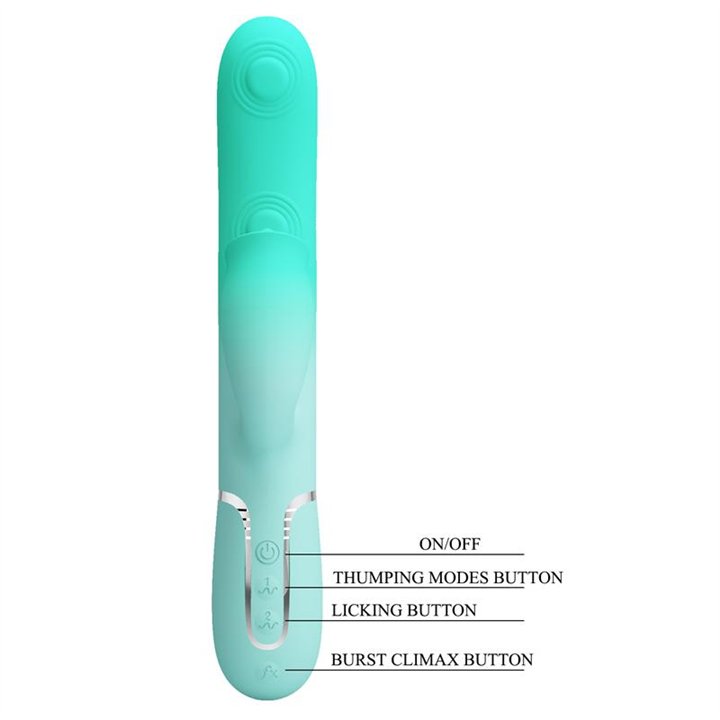 Gigi Rabbit Vibrator Thumping and Licking - BW-500035-4 - Teknashop Ltd