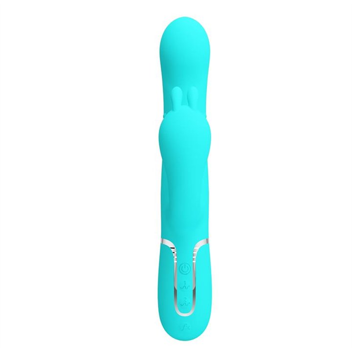 Cammy Tripple Rabbit Vibrator with Beads Turquoise - BW-500036-1 - Teknashop Ltd