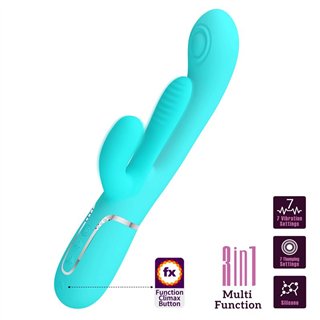 Shania Tripple Rabbit Vibrator Turquoise - BW-500041-1 - Teknashop Ltd