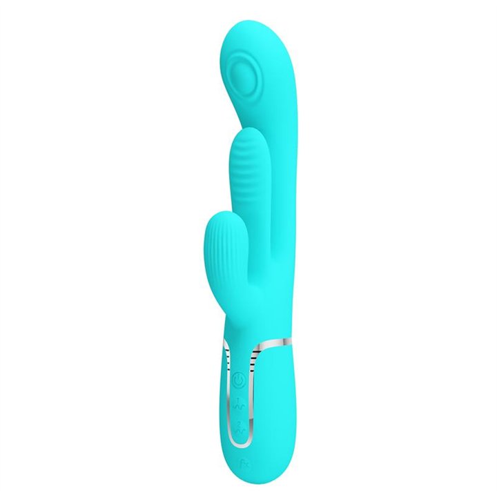 Shania Tripple Rabbit Vibrator Turquoise - BW-500041-1 - Teknashop Ltd