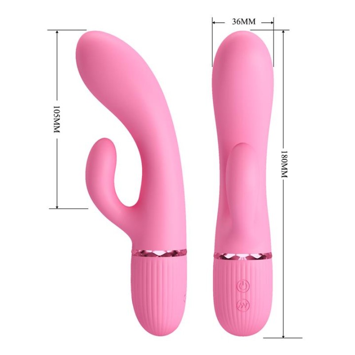 Marski Vibrator with Rabbit G Spot Pink - BW-500059 - Teknashop Ltd