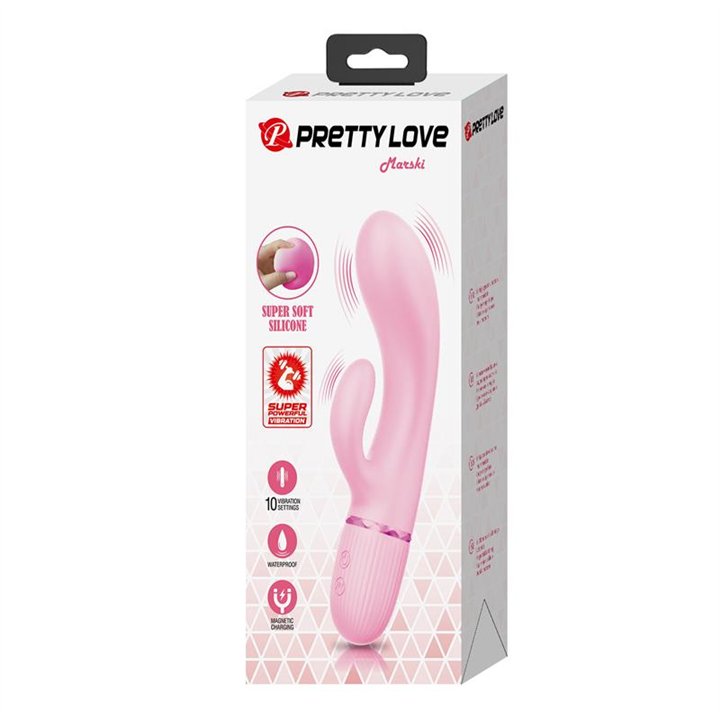 Marski Vibrator with Rabbit G Spot Pink - BW-500059 - Teknashop Ltd