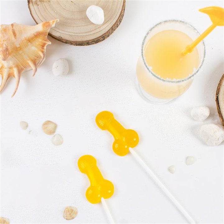 Penis Shaped Lollipop Piña Colada Flavor with Alcohol - F1728 - Teknashop Ltd