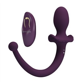 PRETTY LOVE - LIOEA VIBRATING ANAL PLUG WITH TAIL 12 FUNCTIONS PURPLE REMOTE CONTROL - D-246167 - Teknashop Ltd