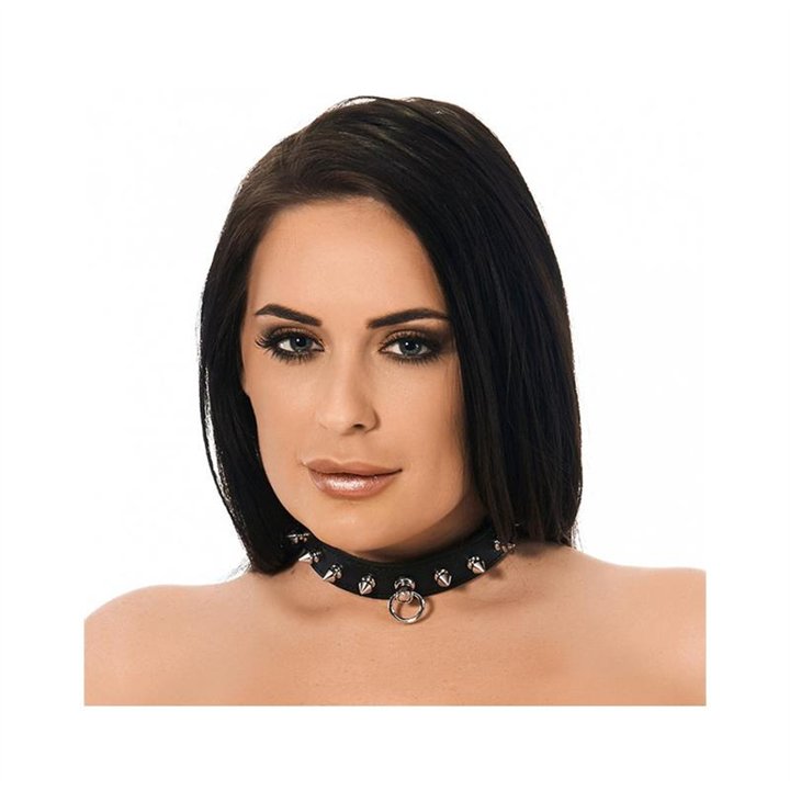 Leather Collar with Spikes - R7535.5 - Teknashop Ltd