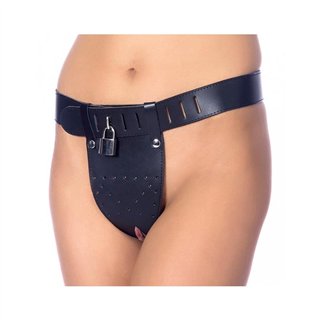 Leather Chastity Briefs with Padlocks - R7241.4 - Teknashop Ltd