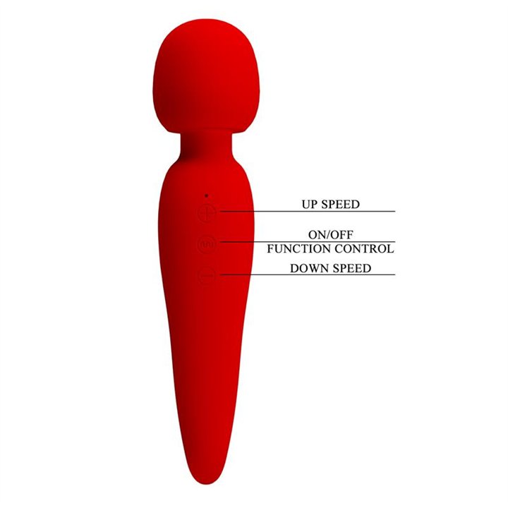 Meredith Massager Wand Red - BI-014668-2 - Teknashop Ltd