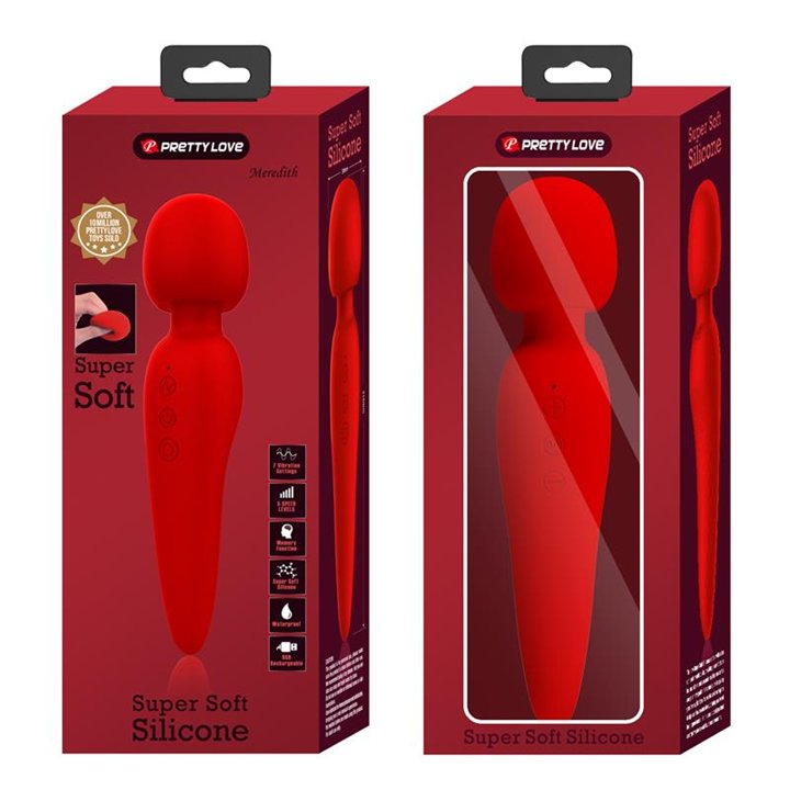 Meredith Massager Wand Red - BI-014668-2 - Teknashop Ltd