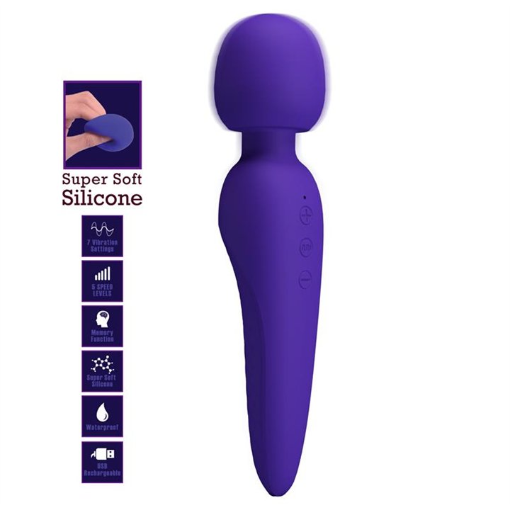 Meredith Massager Wand Violet - BI-014668-3 - Teknashop Ltd