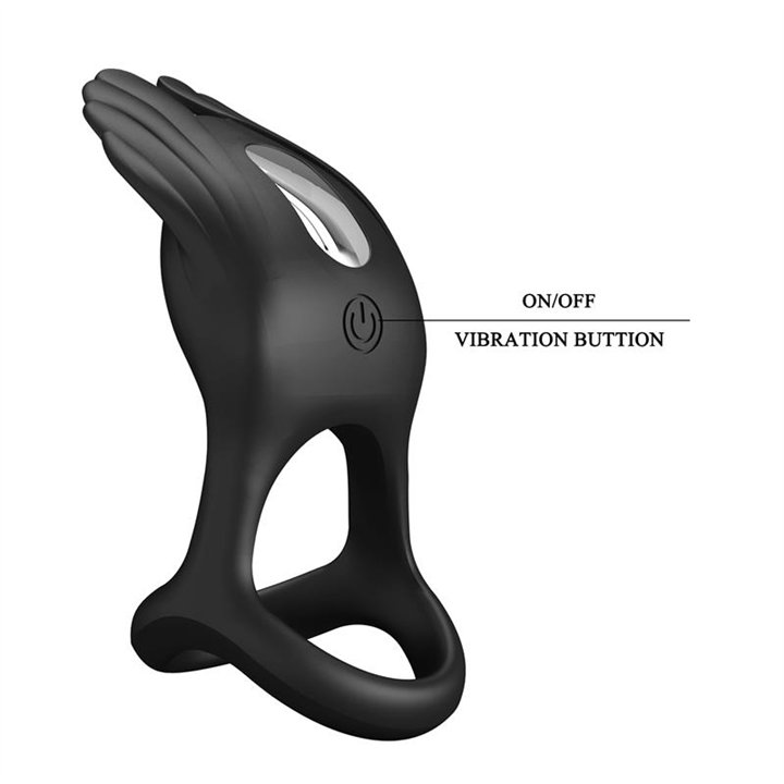 Silas Vibrating Penis Ring Black - BI-210318 - Teknashop Ltd