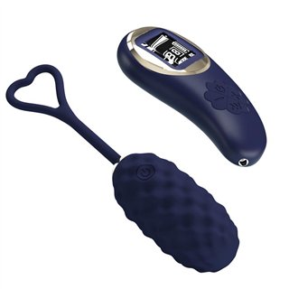 Vivian Vibrating Egg with Digital Screen Remote Control Blue - BI-300027W-LED - Teknashop Ltd