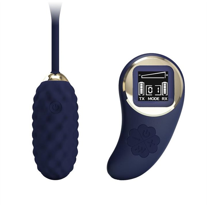 Vivian Vibrating Egg with Digital Screen Remote Control Blue - BI-300027W-LED - Teknashop Ltd
