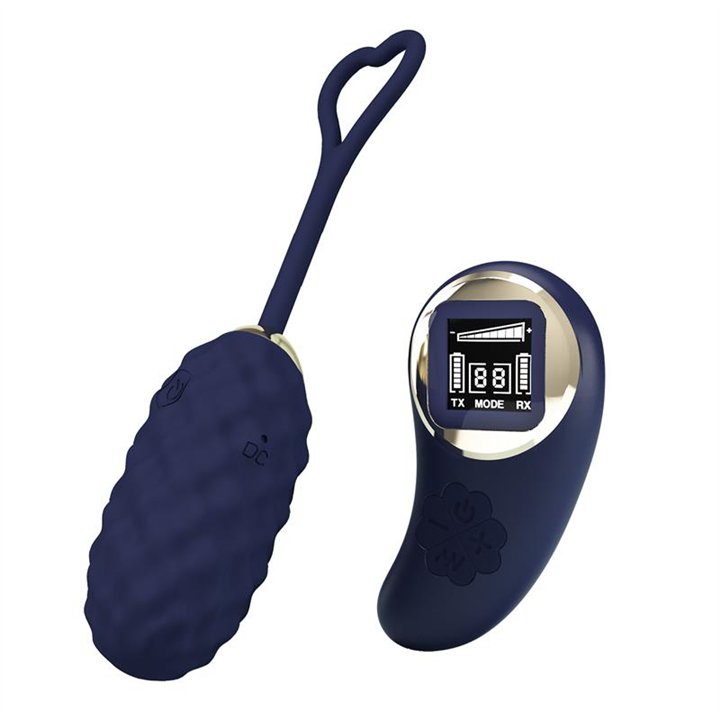Vivian Vibrating Egg with Digital Screen Remote Control Blue - BI-300027W-LED - Teknashop Ltd