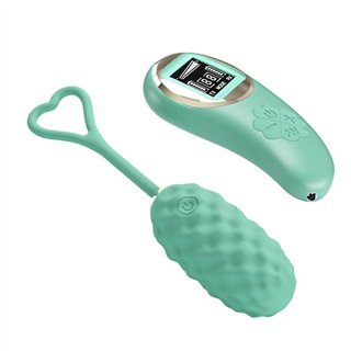 Vivian Vibrating Egg with Digital Screen Remote Control Green - BI-300027W-LED-1 - Teknashop Ltd