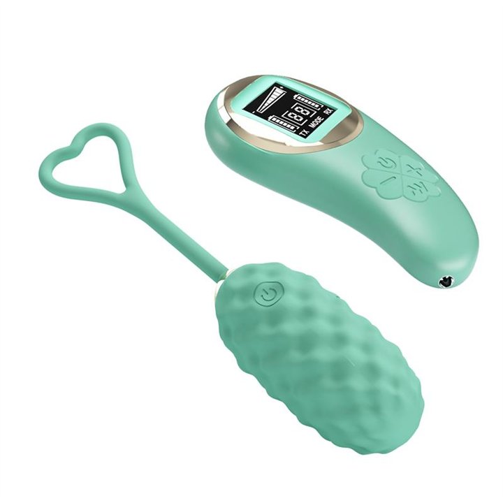 Vivian Vibrating Egg with Digital Screen Remote Control Green - BI-300027W-LED-1 - Teknashop Ltd