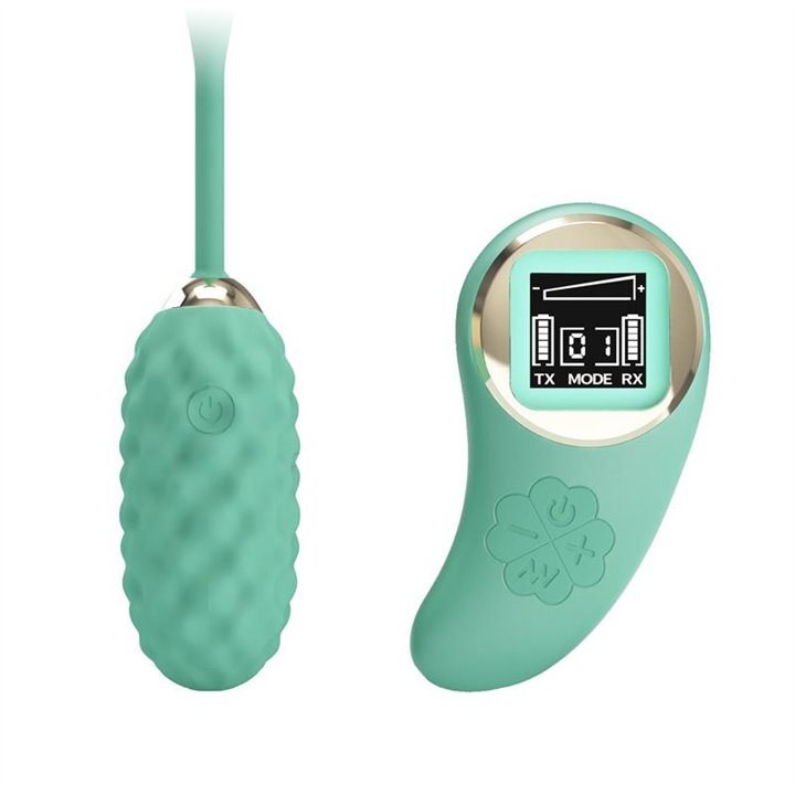Vivian Vibrating Egg with Digital Screen Remote Control Green - BI-300027W-LED-1 - Teknashop Ltd