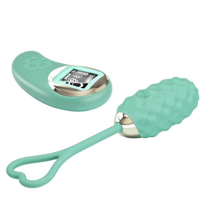 Vivian Vibrating Egg with Digital Screen Remote Control Green - BI-300027W-LED-1 - Teknashop Ltd
