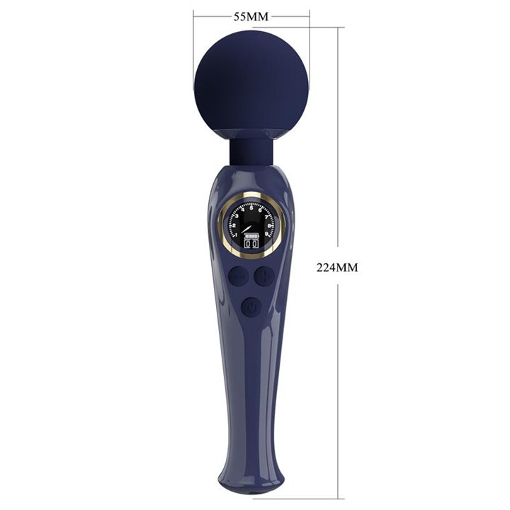 Skyler Massager Wand with Digital Screen Blue - BW-055016LED-1 - Teknashop Ltd