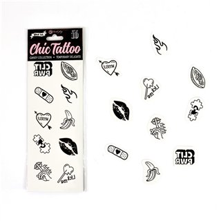 10 temporary Tattoos Candy Collection - F6258 - Teknashop Ltd