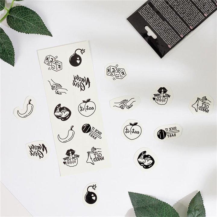 10 temporary tattoos Spicy Collection - F6259 - Teknashop Ltd