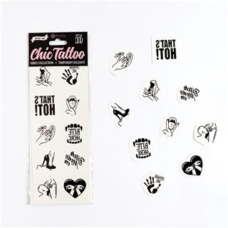 10 temporary tattoos Kinky Collection - F6260 - Teknashop Ltd