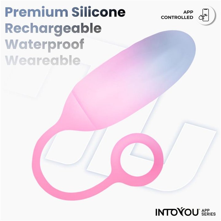 Vibrating Egg Double Layer Silicone with APP Blue/Pink - IN-234 - Teknashop Ltd