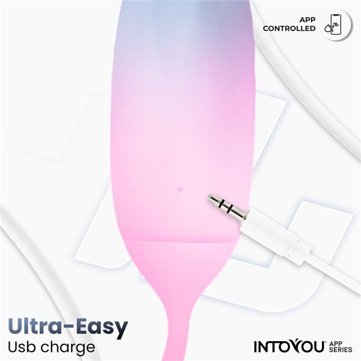 Vibrating Egg Double Layer Silicone with APP Blue/Pink - IN-234 - Teknashop Ltd