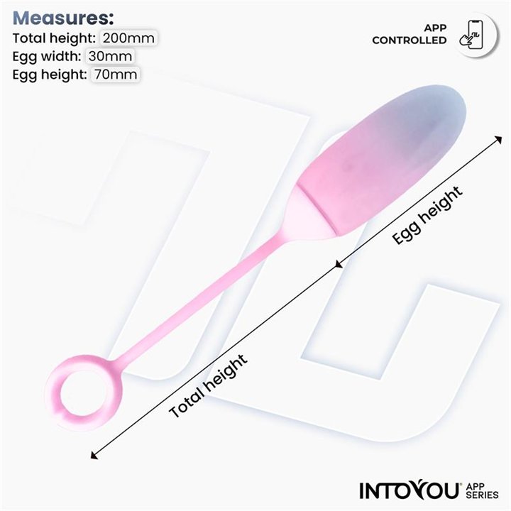 Vibrating Egg Double Layer Silicone with APP Blue/Pink - IN-234 - Teknashop Ltd