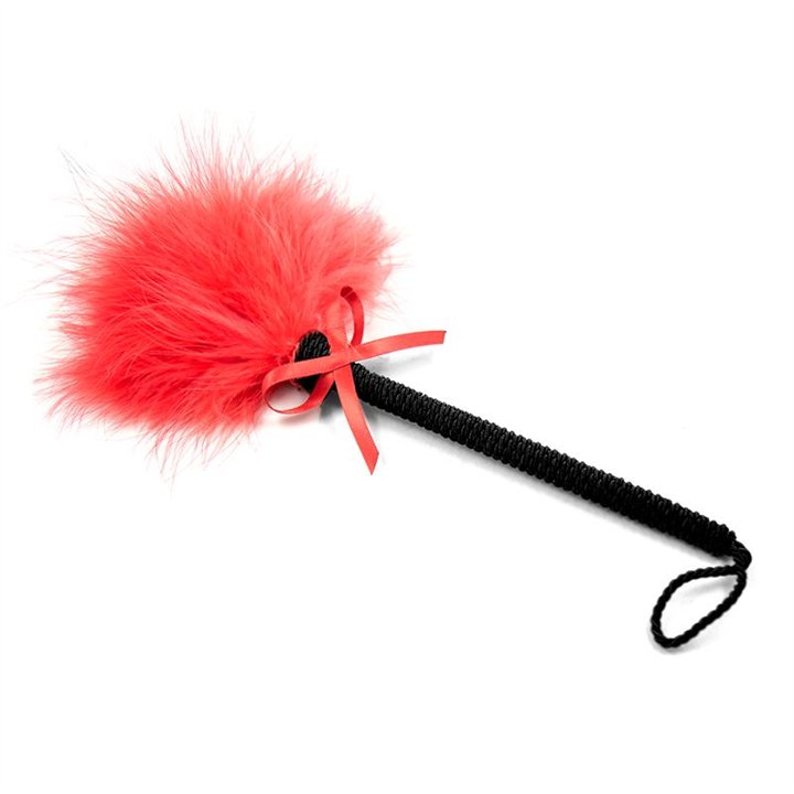 Feather Tickler with Bow 25 cm Red - 843658379639 - Teknashop Ltd