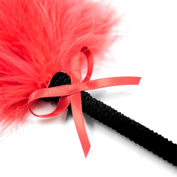 Feather Tickler with Bow 25 cm Red - 843658379639 - Teknashop Ltd