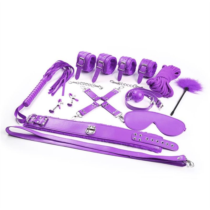 Bondage Set 10 Pieces Purple - IB-623 - Teknashop Ltd