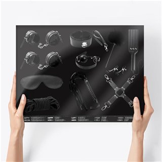 Bondage Set 11 Pieces Black - IB-625 - Teknashop Ltd