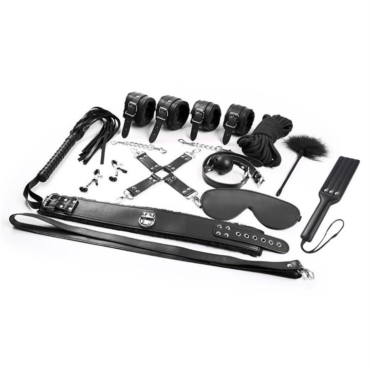 Bondage Set 11 Pieces Black - IB-625 - Teknashop Ltd
