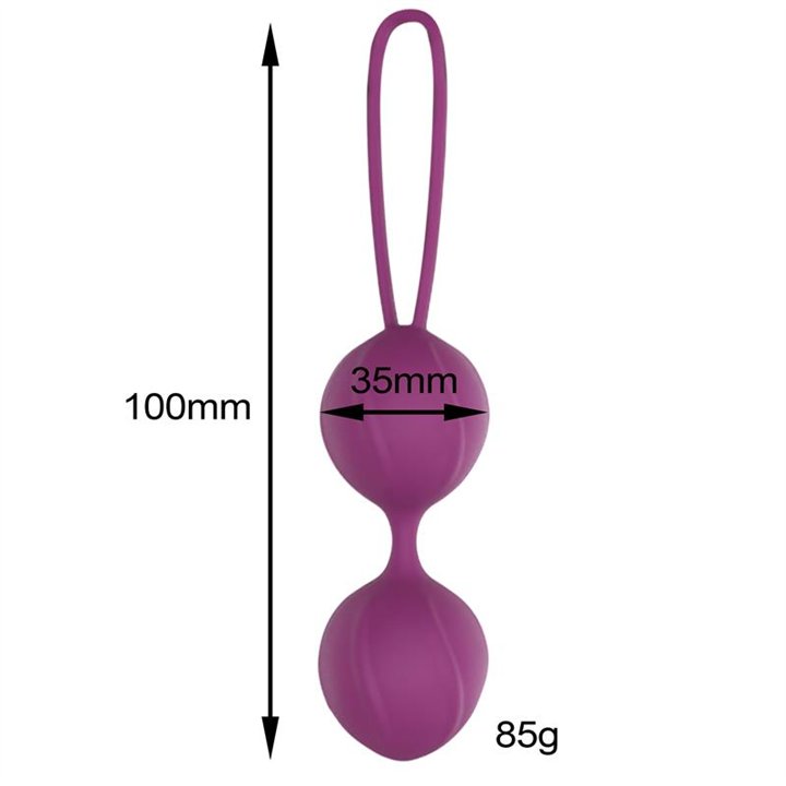 Garbo Double Kegel Ball Silicone Purple - ER69650 - Teknashop Ltd