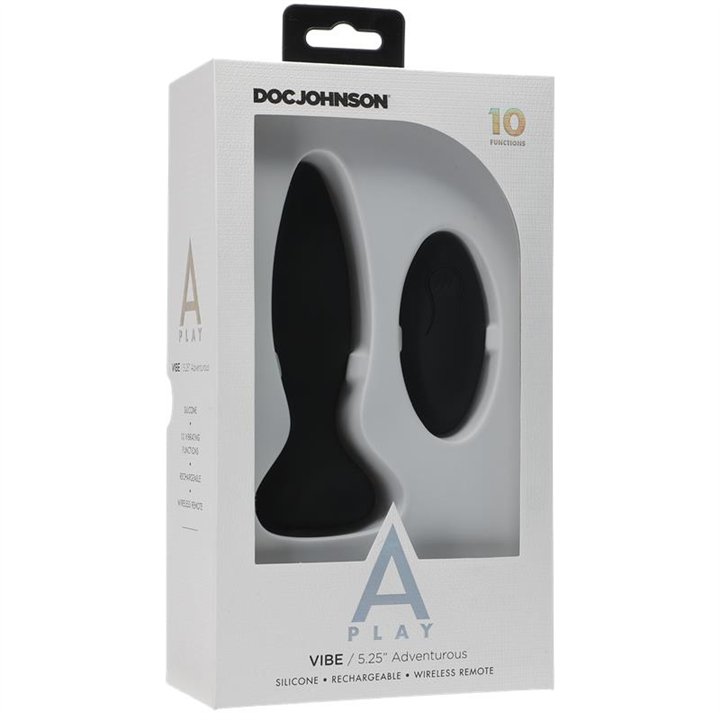 Vibrating Butt Plug Vibe Adventurous Black - 782421075613 - Teknashop Ltd