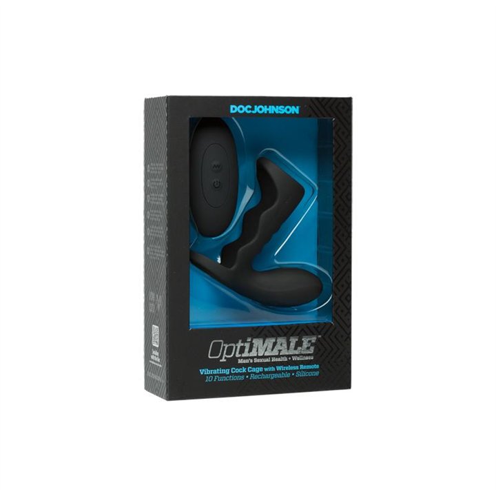 Vibrating Cock Cage with Wireless Remote Black - 782421069322 - Teknashop Ltd