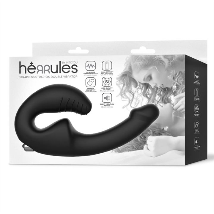 Strapless Strap-on Double Vibrator - HR-369 - Teknashop Ltd
