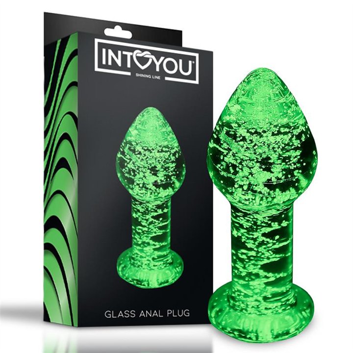 Glow in the Dark Glass Butt Plug - SL-150 - Teknashop Ltd