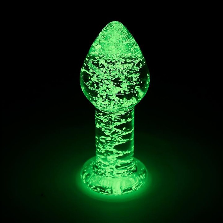 Glow in the Dark Glass Butt Plug - SL-150 - Teknashop Ltd