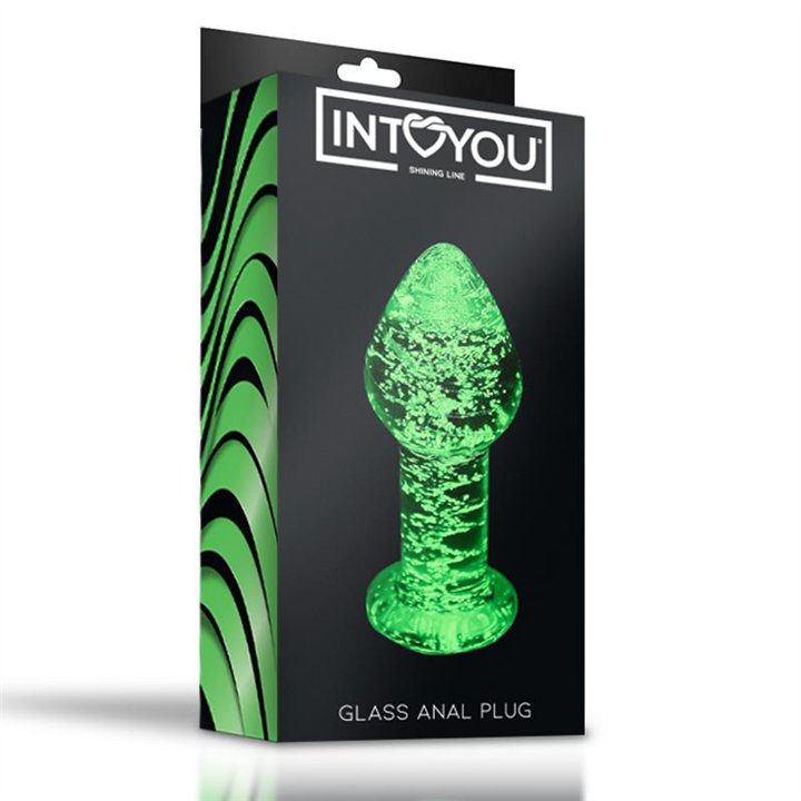 Glow in the Dark Glass Butt Plug - SL-150 - Teknashop Ltd