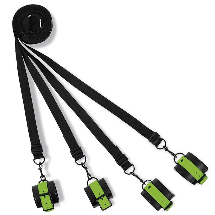 Glow in the Dark Cuffs and Restraints Bed Set - SL-158 - Teknashop Ltd