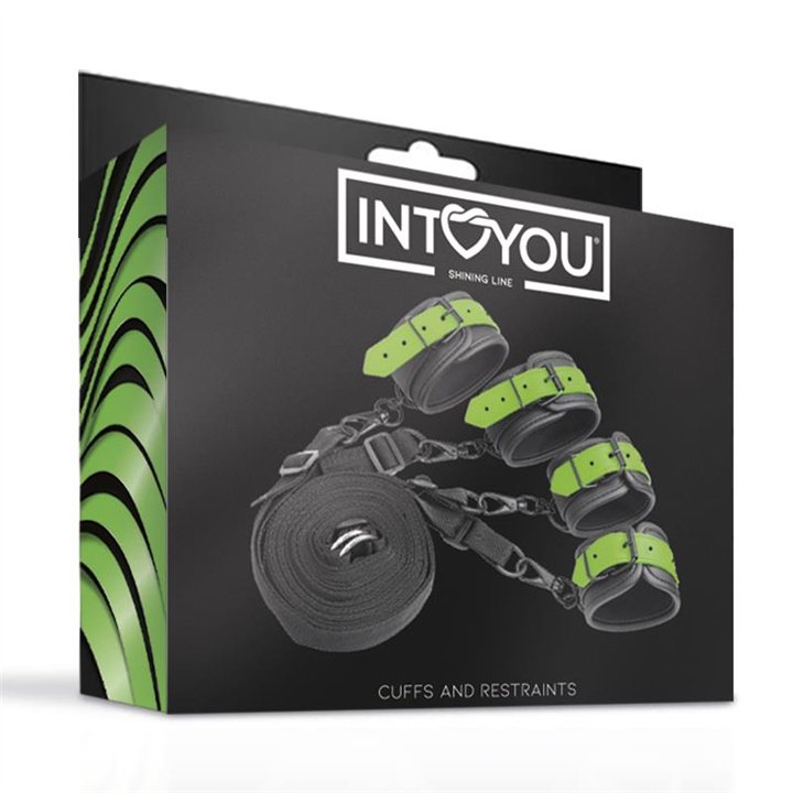 Glow in the Dark Cuffs and Restraints Bed Set - SL-158 - Teknashop Ltd