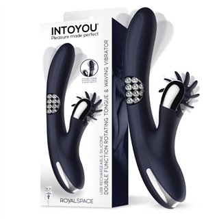 Royalspace Vibe with Rotating Tongues and 360º Internal Beads Blue - U-548 - Teknashop Ltd
