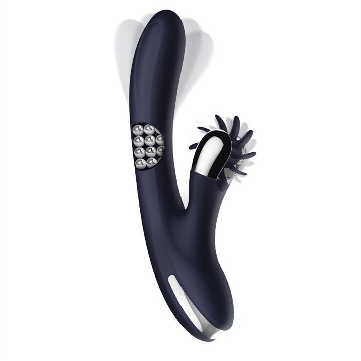 Royalspace Vibe with Rotating Tongues and 360º Internal Beads Blue - U-548 - Teknashop Ltd