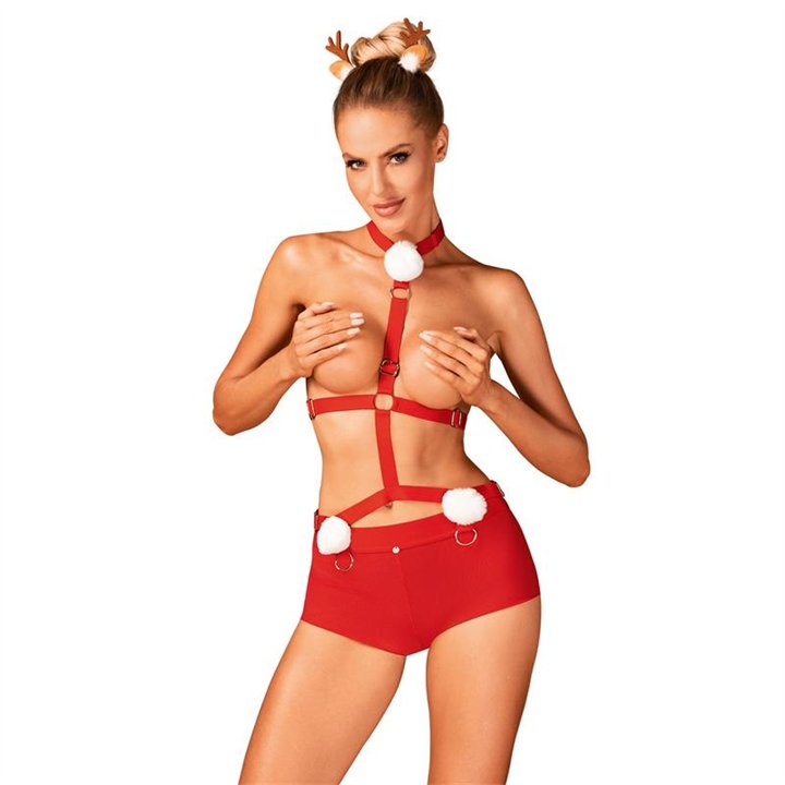 Ms Reindy Harness, Panties and Hair Clips - 5901688237786 - Teknashop Ltd