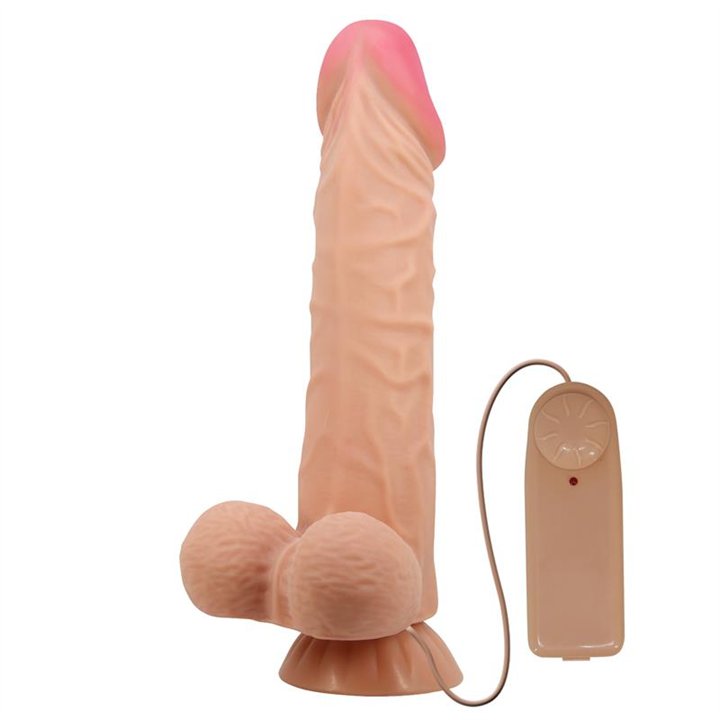 Sliding Skin Vibrating Dildo with Remote Control 24 cm - BW-008104ZRG - Teknashop Ltd