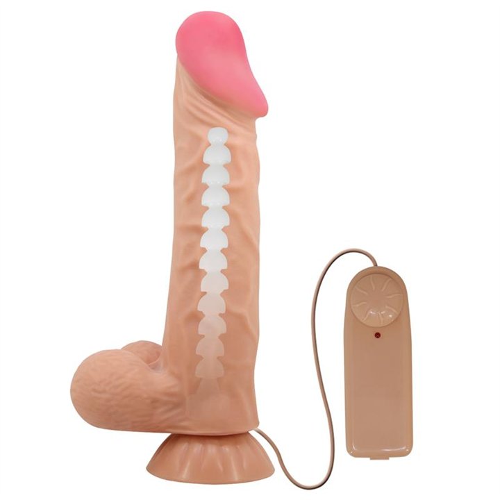 Sliding Skin Vibrating Dildo with Remote Control 24 cm - BW-008104ZRG - Teknashop Ltd