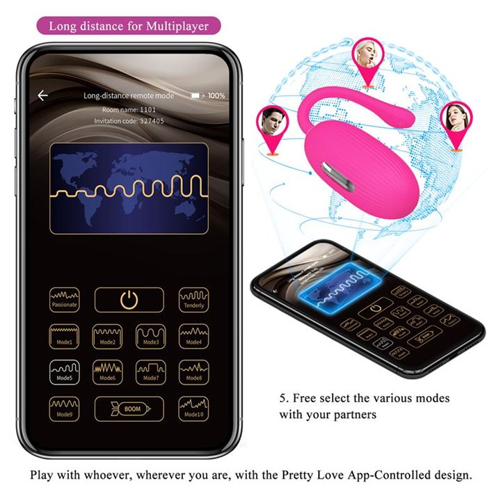 Doreen Vibrating Egg with Electro Shock and App - BI-014609HP - Teknashop Ltd
